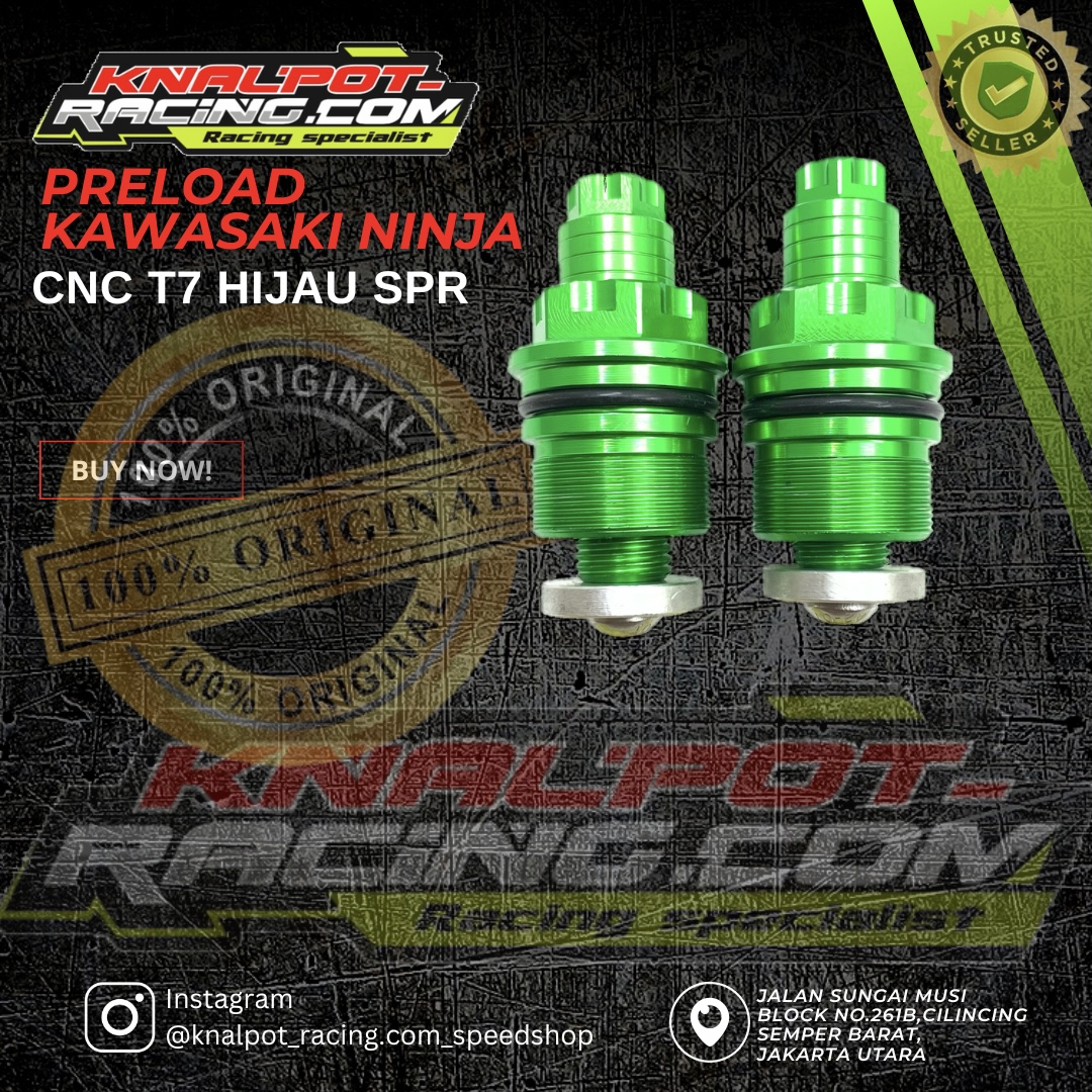 PRELOAD KAWASAKI NINJA T7 HIJAU SPR